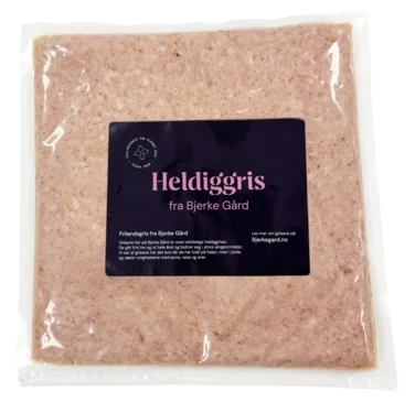 Heldiggris Medisterfarse av Frilandsgris 400g