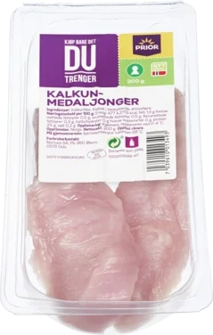 Kalkunmedaljonger 200g
