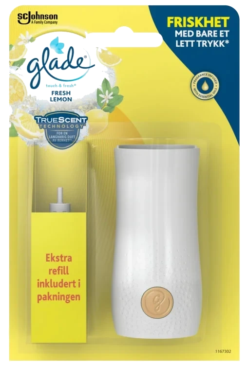 Glade Touch&Fresh Fresh Lemon Holder+refill 2x10ml
