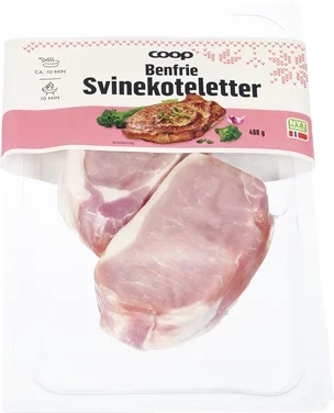 Coop Svinekoteletter u/b 400g