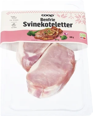 Coop Svinekoteletter u/b 400g