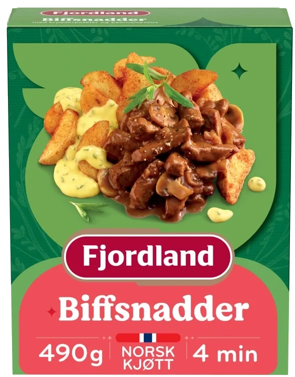 Fjordland Biffsnadder M/krydderpoteter 490g