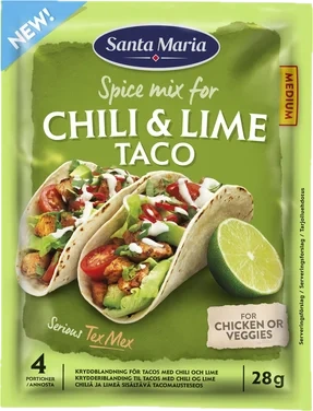 Chili & Lime Taco Spice Mix 28g Santa Maria