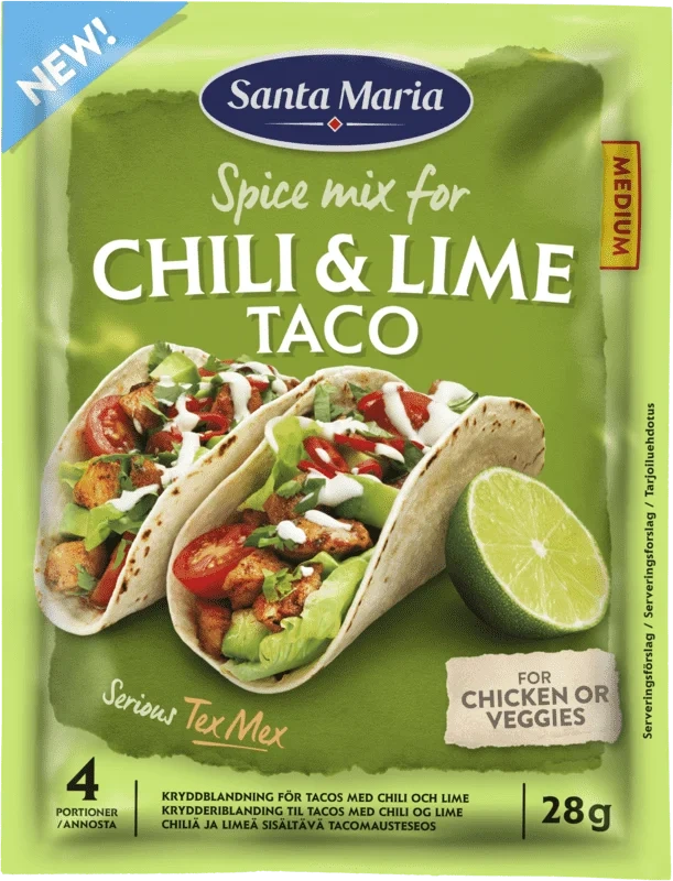 Chili & Lime Taco Spice Mix 28g Santa Maria
