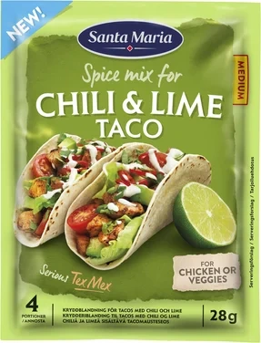 Chili & Lime Taco Spice Mix 28g Santa Maria