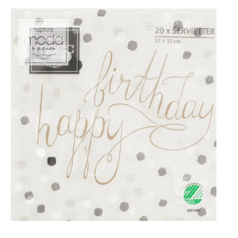 Moda Serviett Party 33cm 20stk