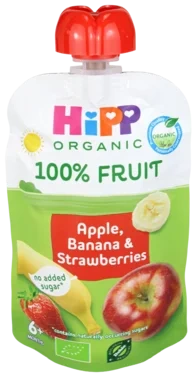 Smoothie Äpple, banan & jordgubb 6 Mån Eko