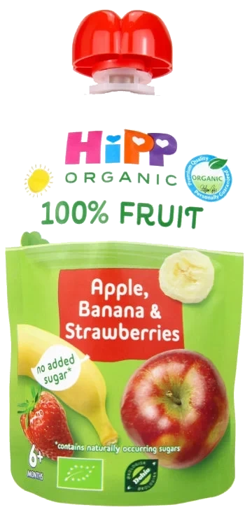 Hippis Eple/banan/jordbær