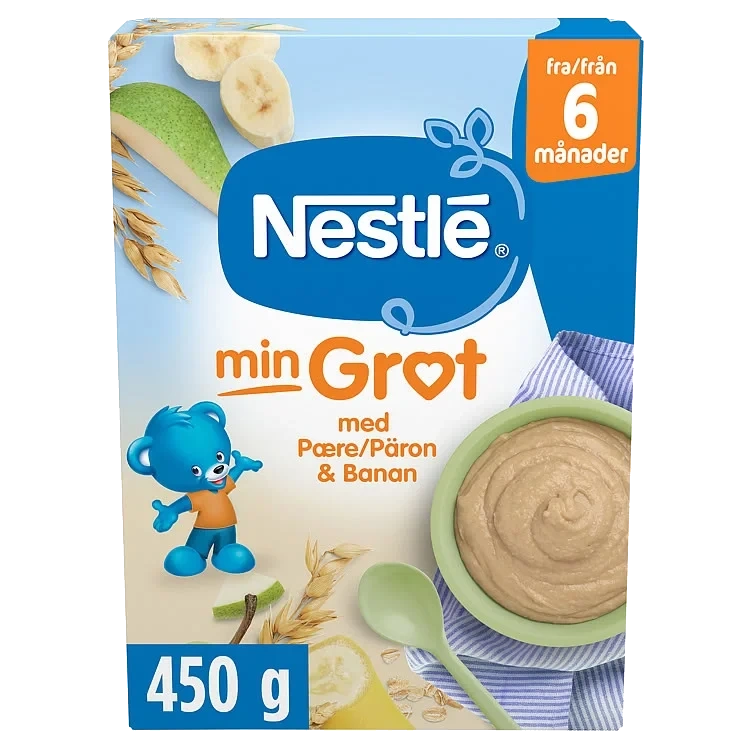 Min Grøt Pære&Banan 6m 450g Nestle