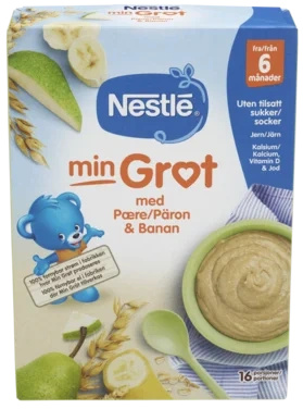 Min Grøt Pære&Banan 6m 450g Nestle
