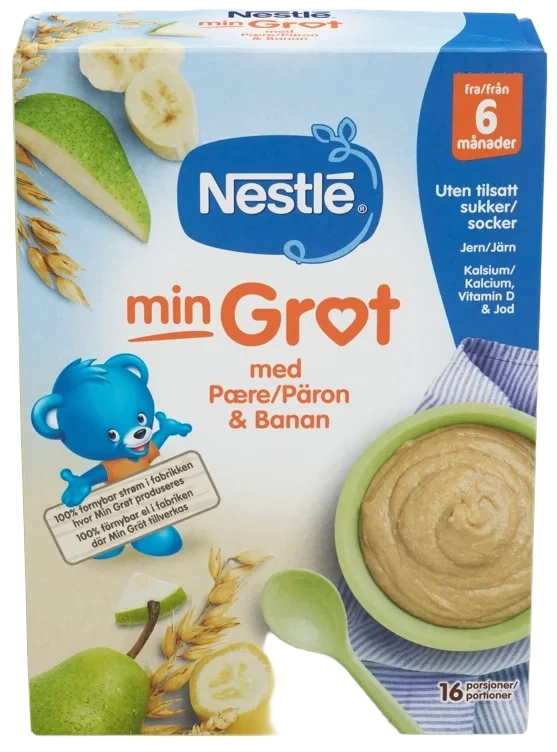 Min Grøt Pære&Banan 6m 450g Nestle