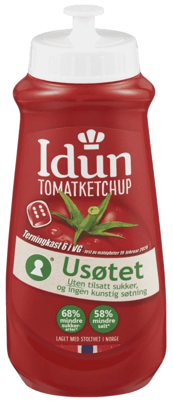Tomatketchup Usøtet 510g Idun