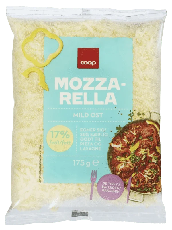 Coop Mozzarella Lett Revet 175g