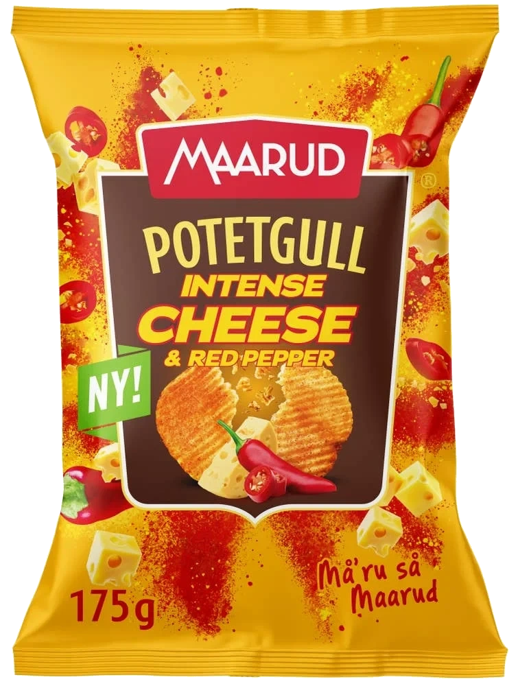 Potetgull Intense cheese & red pepper