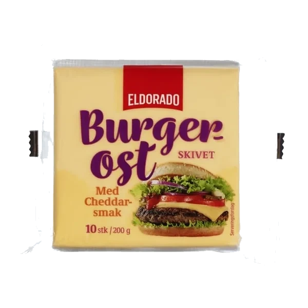 Burgerost m/cheddarsmak 200g Eldorado