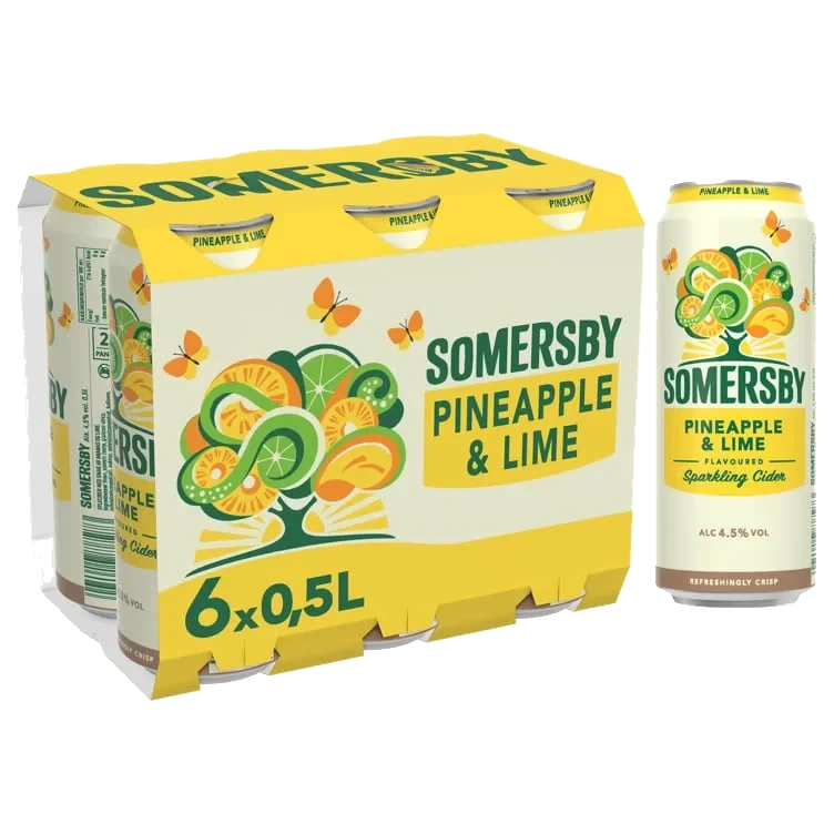 Somersby Cider Mango Lime Lite 0,5l Bx 6stk
