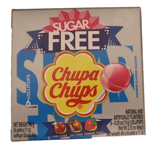Chupa Chups Sukkerfri 6x11g