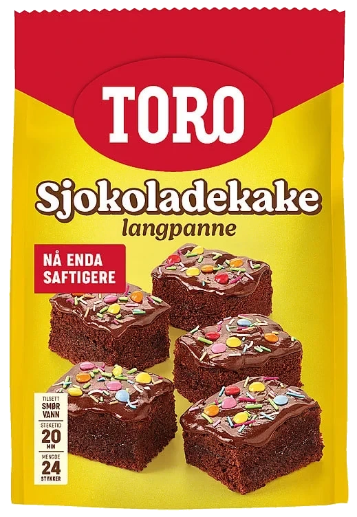 Sjokoladekake Langpanne 880g Toro