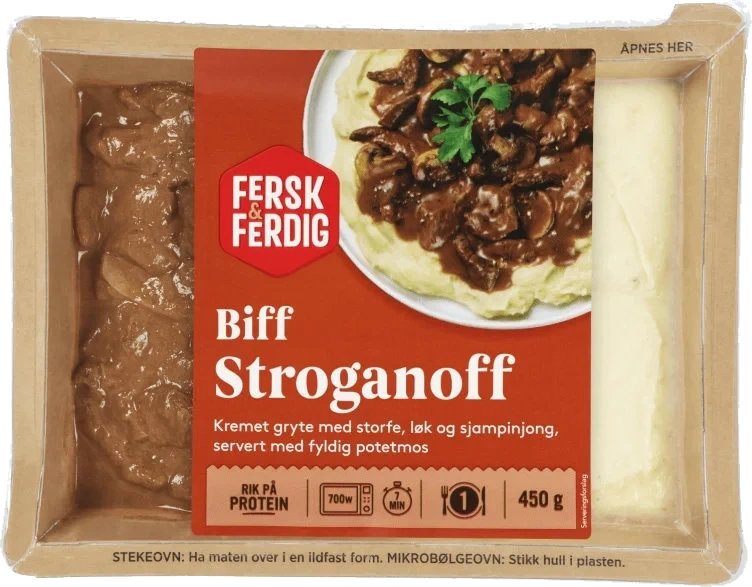 Biff Stroganoff 450g Fersk&Ferdig