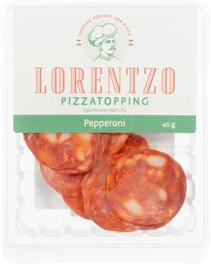 Pizzatopping Pepperoni 40g Lorentzo