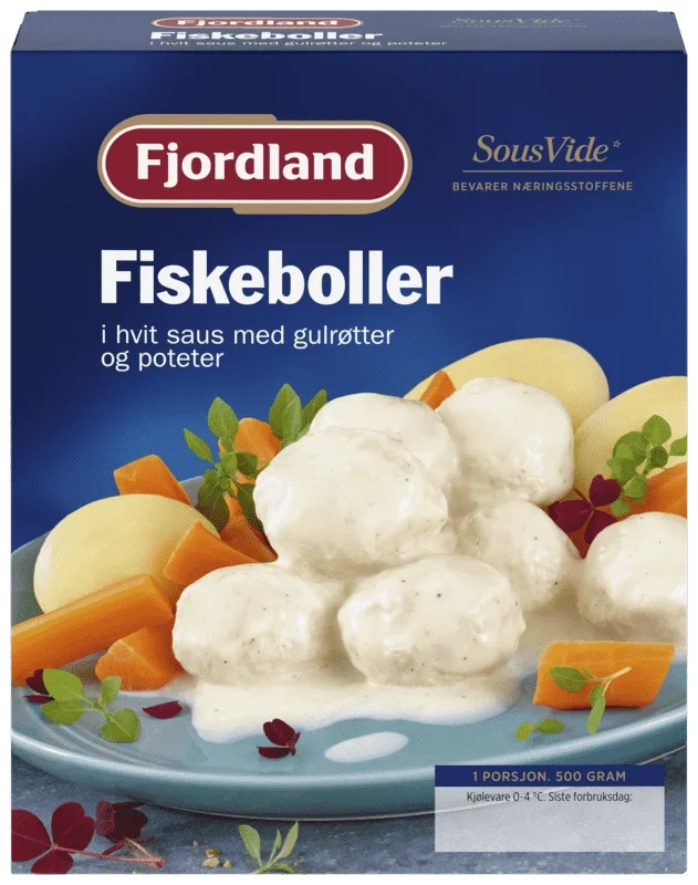 Fjordland Fiskeboller I Hvit Saus 500g