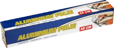 Aluminiumsfolie 45cm, 18my Cutbox 6stk