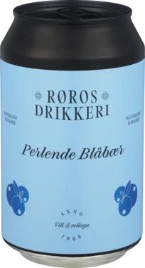 Perlende Blåbær 0,33l boks Røros Mineralvann