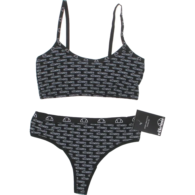 Bralette & Hög String Stl. XS Svart