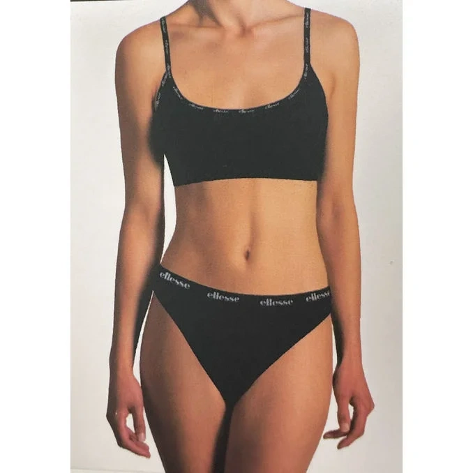 Bralette & Hög String Stl. XS Svart