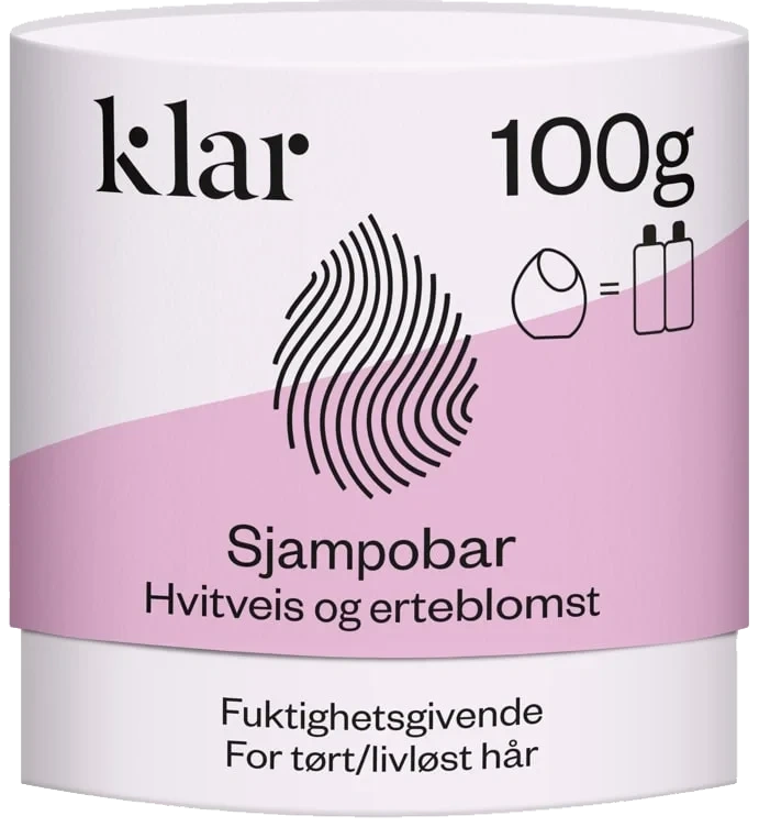Klar Sjampobar Hvitveis og Erteblomst