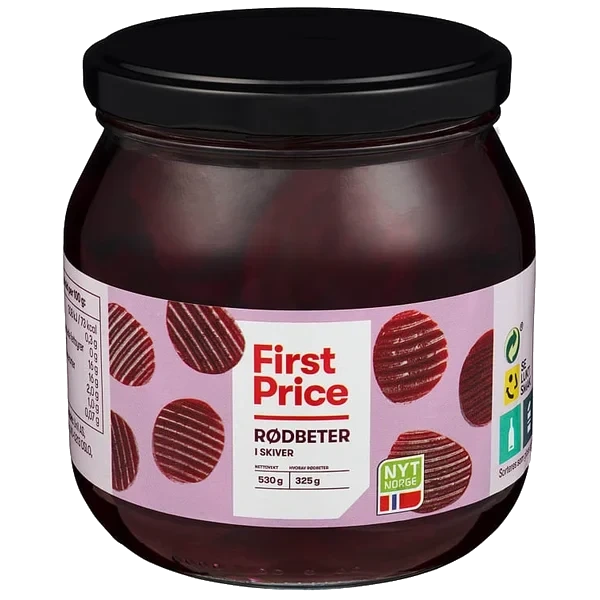 Rødbeter Skivede 490g First Price