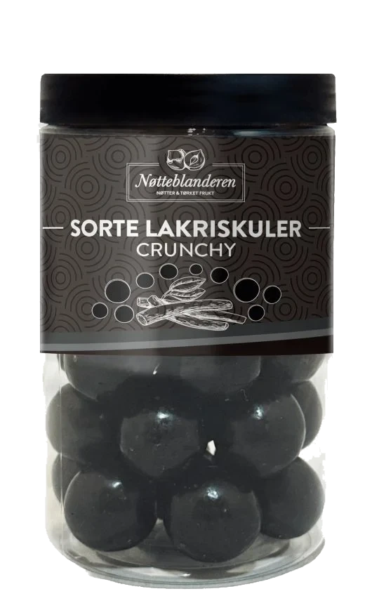 Sorte Lakriskuler Crunchy (med lakris og sjokolade)