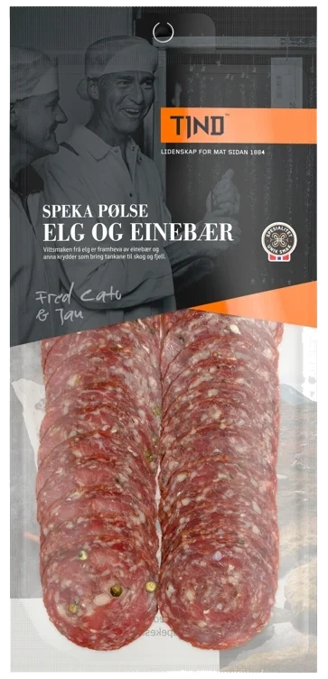 Speka Pølse m/Elg&Einebær 100g Tind