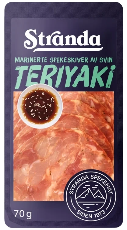 Spekeskiver Teriyaki Marinerte 70g Stranda