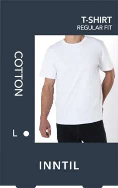 Men's T-shirt, 1-pack, White, L