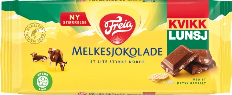 Melkesjokolade Kvikk Lunsj 100g Freia