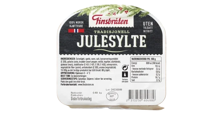 Finsbråten Julesylte, Halv Rund 450g