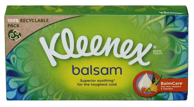 Kleenex Ansiktserviett Balsam Boks 72stk