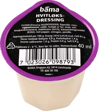 Hvitløksdressing 40g Bama Salatbar