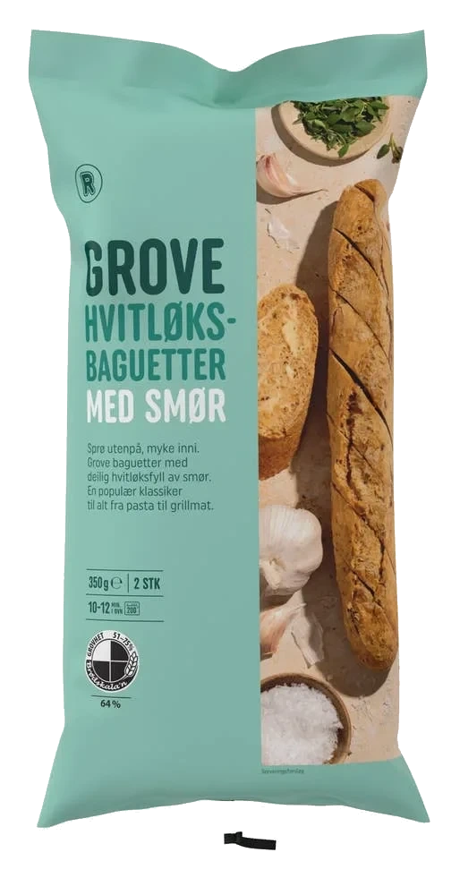 Grove hvitløksbaguetter med smør