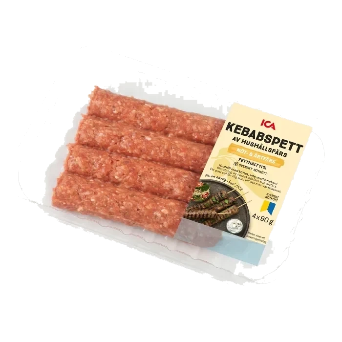 Kebabspett Färska av Hushållsfärs 360g ICA