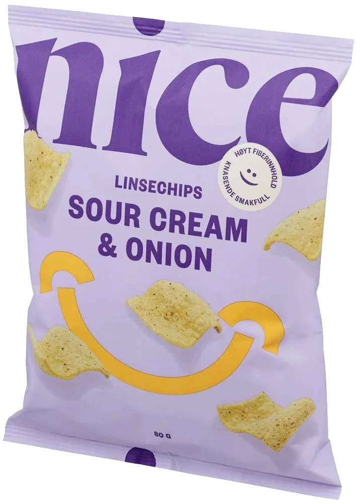 Nice Linsechips Sour Cream & Onion