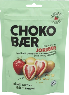 Nordthy Fairtrade Cacao Chokobær Jordbær Karamel og Hvid Chokolade 90g
