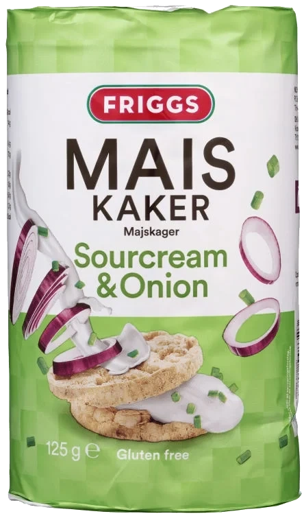 Maiskaker Sourcream&Onion 125g Friggs