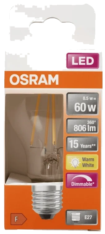 Led cl A 60 Dimbar Klar E27
