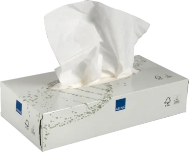 Ansiktsserviett, Abena Care-ness Excellent, 2-lags, 20x19,5cm, Hvit, 100% Nyfiber