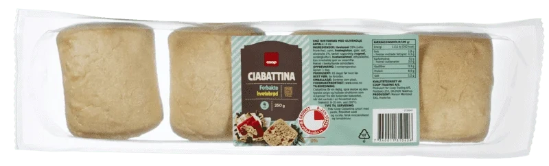 Coop Ciabattina 4pk 250g