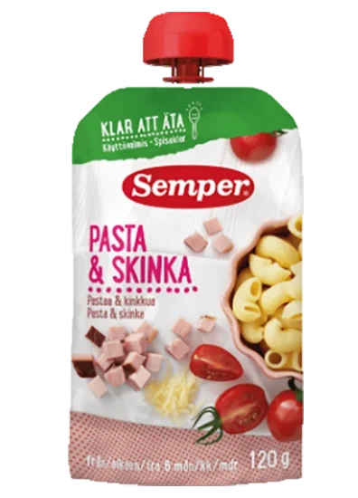 Semper Pasta & Skinke Fra 6mnd 120g