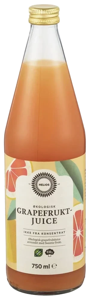 Grapefruktjuice Økologisk, 0,75 l