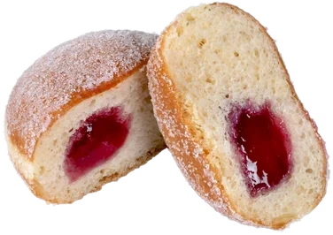 Berlinerboller m/Br.bærsylt 72g